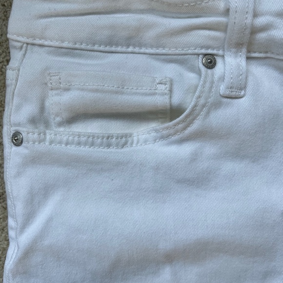 Style & Co White Curvy Girlfriend Straight Jeans, Size 10,  Wear down or… - Picture 5 of 8
